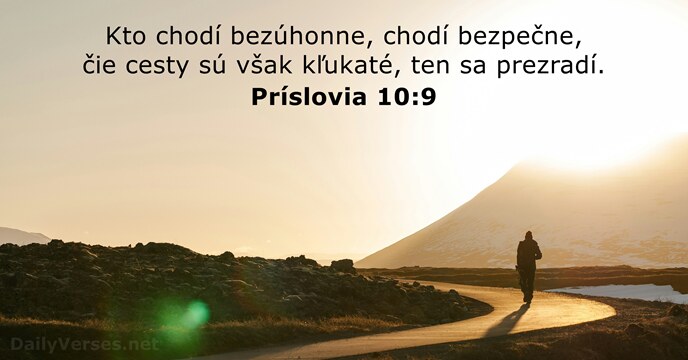 Príslovia 10:9