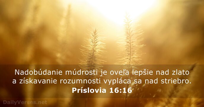 Príslovia 16:16