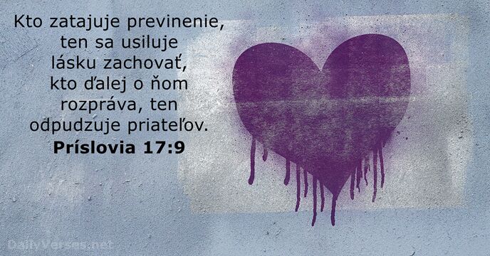 Príslovia 17:9