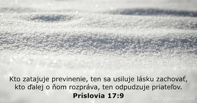 Príslovia 17:9