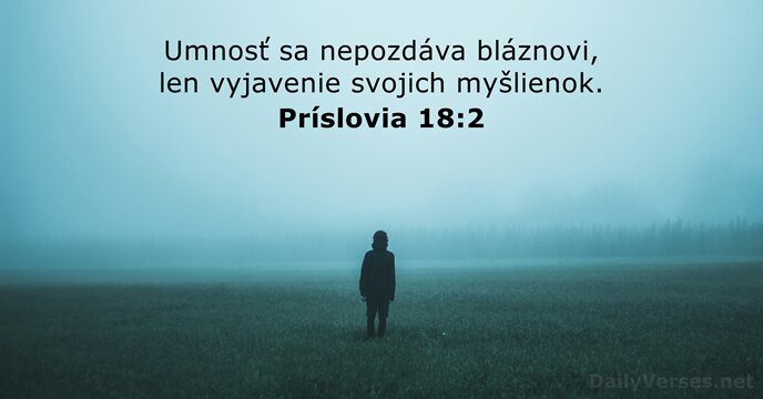 Príslovia 18:2