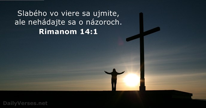 Rimanom 14:1
