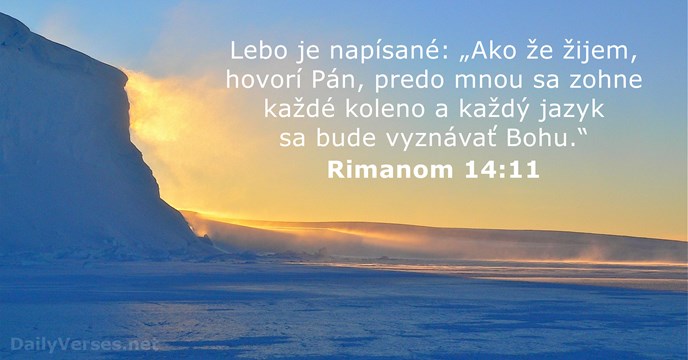 Rimanom 14:11