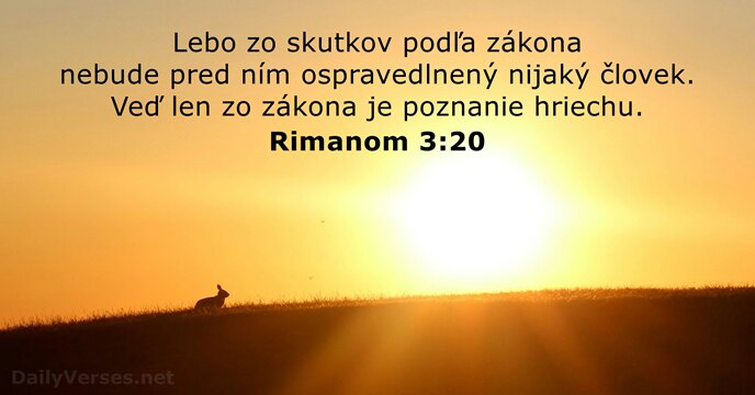 Rimanom 3:20