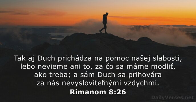 Rimanom 8:26