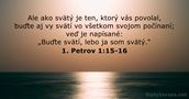 1. Petrov 1:15-16