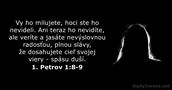 1. Petrov 1:8-9