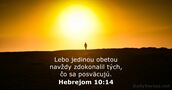 Hebrejom 10:14
