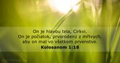 Kolosanom 1:18