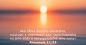 Rimanom 11:33