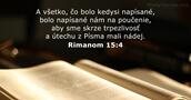 Rimanom 15:4