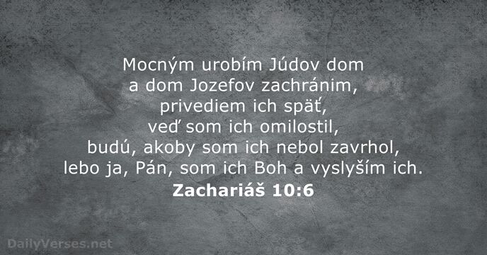 Zachariáš 10:6