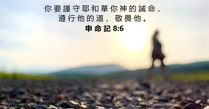 申 命 記 8:6