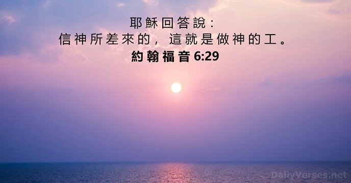 約 翰 福 音 6:29