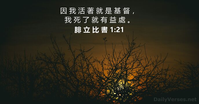 腓 立 比 書 1:21