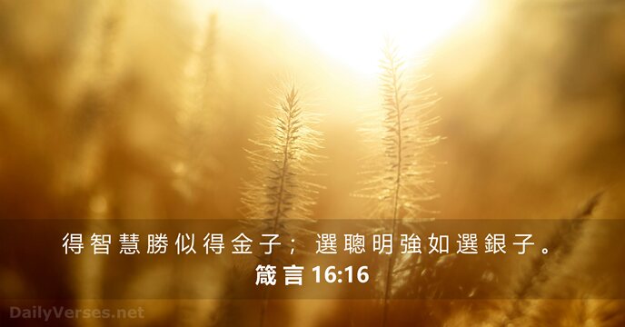 箴 言 16:16