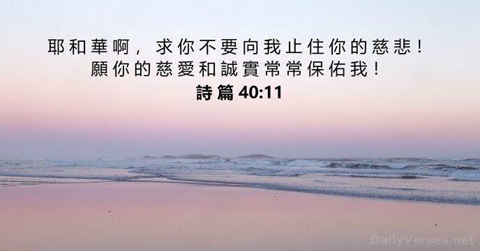 詩 篇 40:11